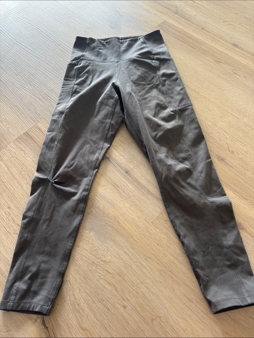 girlfriend collective Kids Leggings in Olive Green